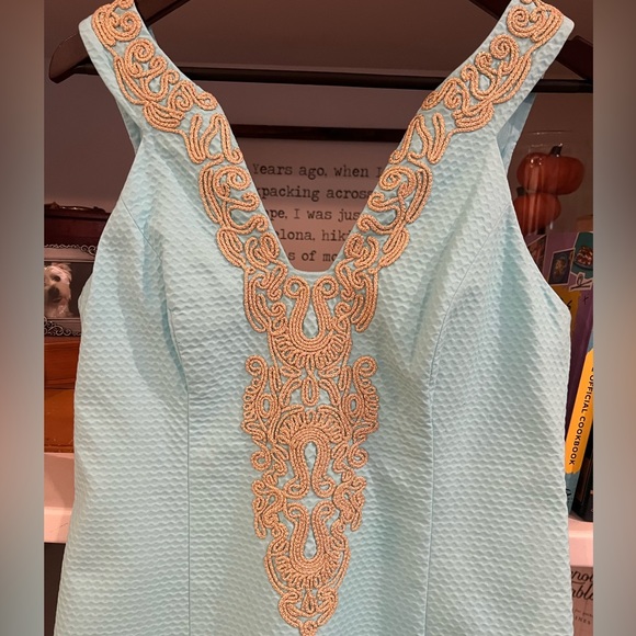 EUC LILLY PULITZER Suzette Shift Dress Serene Blue | 10 - Picture 3 of 8